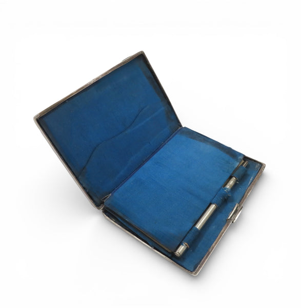 Antique Victorian Sterling Silver 'Houses of Parliament' Card Case/Aide Memoire 1866