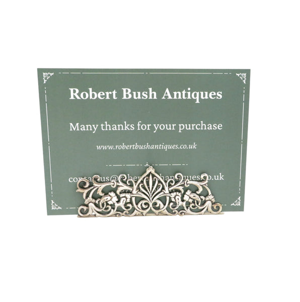 Pair of Antique Victorian Sterling Silver Menu / Name Card Holders 1900