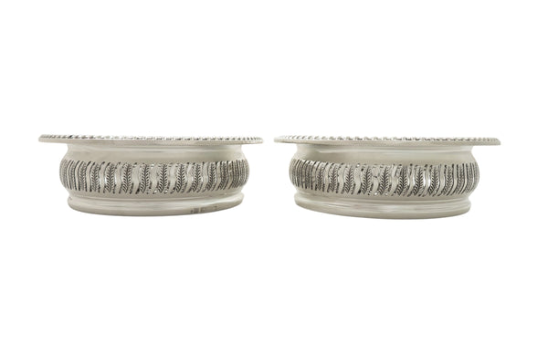 Pair of Vintage Sterling Silver Wine/Champagne Coasters 1968