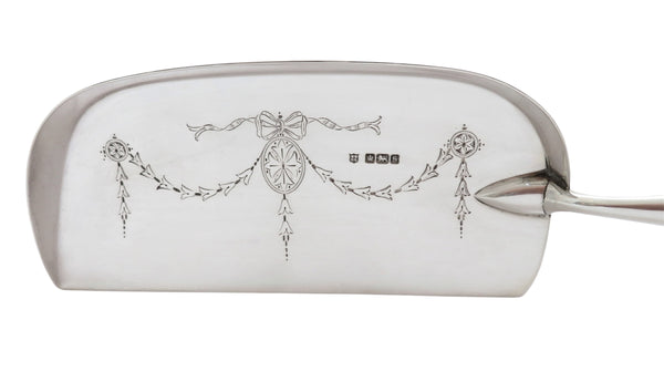 Antique Edwardian Sterling Silver & Mother of Pearl 'Golf Club' Crumb Tray 1910