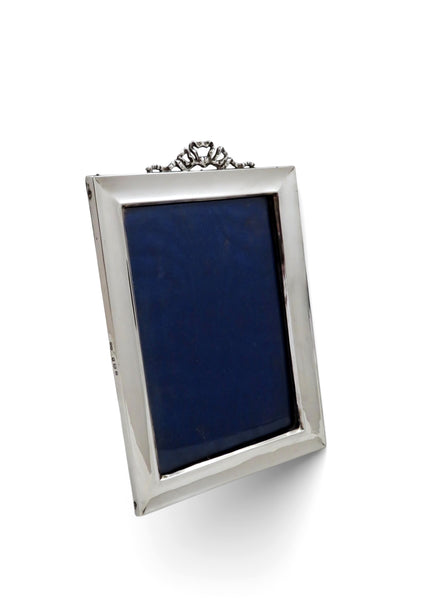 Antique George V Sterling Silver 'Bow/Ribbon' 7" Photo Frame 1912