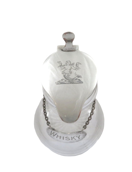 Antique George V Sterling Silver & Glass Whisky Noggin / Jug 1935