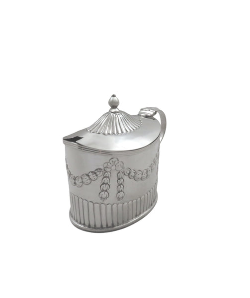 Antique Victorian Sterling Silver Mustard Pot 1884