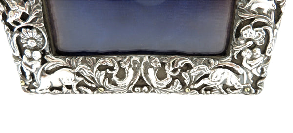 Antique Victorian Sterling Silver 7" Photo Frame 1897