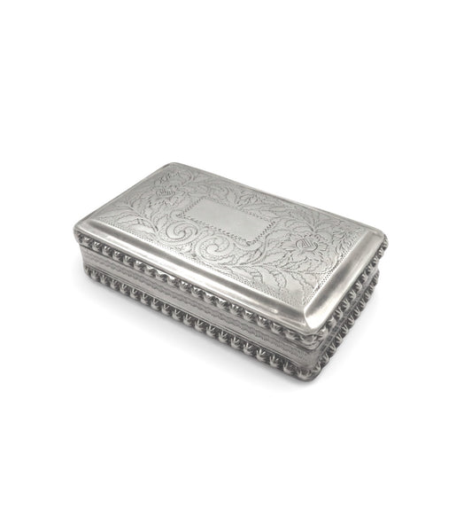 Antique Georgian Sterling Silver Snuff Box 1823