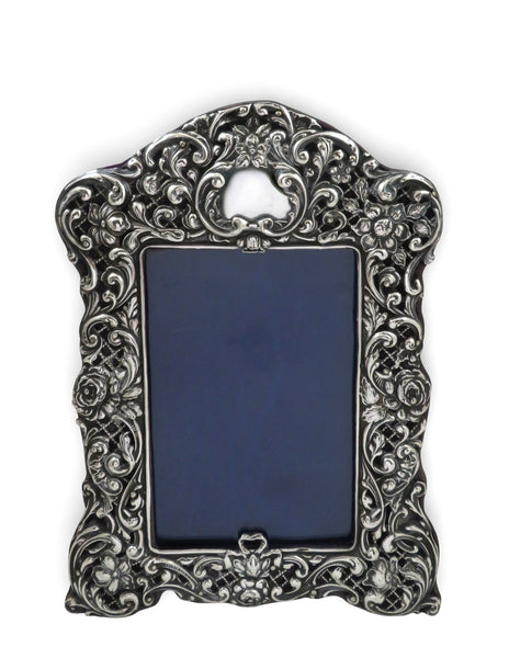 Antique Edwardian Sterling Silver 9 1/2" Photo Frame 1903