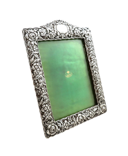Antique Victorian Sterling Silver 10" Photo Frame 1899