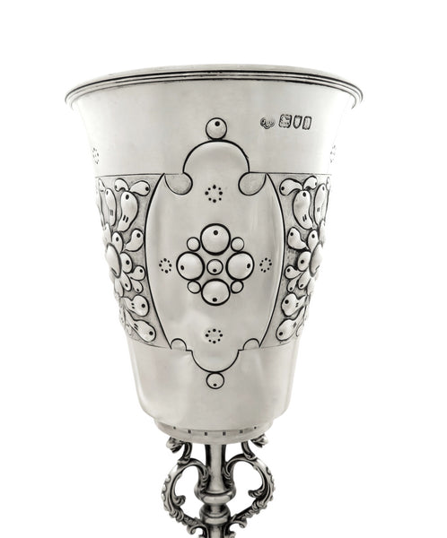 Antique Edwardian Sterling Silver 13" Cup and Cover 1903