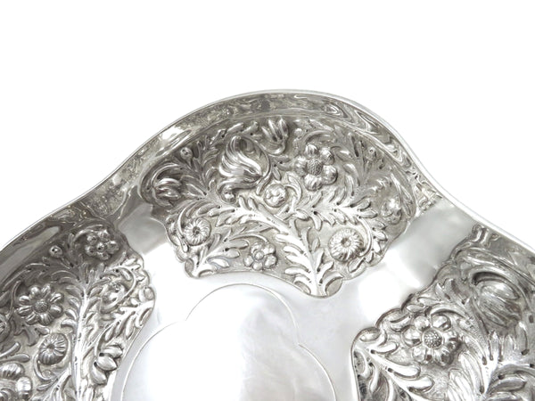 Antique Victorian Sterling Silver 7 1/2" Dish / Bowl 1887