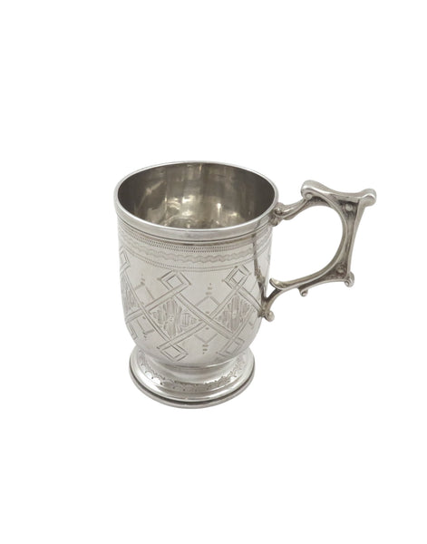 Antique Victorian Sterling Silver Christening Mug /Cup 1870
