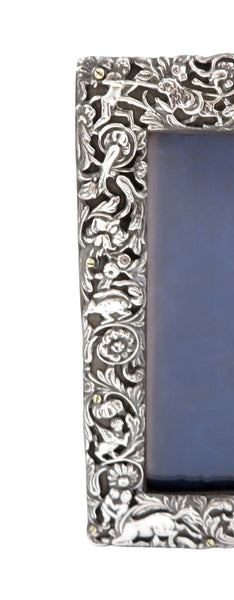 Antique Victorian Sterling Silver 7" Photo Frame 1897