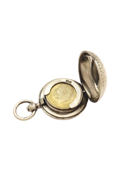 Antique Edwardian Sterling Silver Sovereign Case 1908