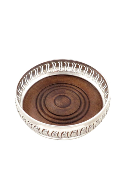 Pair of Vintage Sterling Silver Wine / Champagne Coasters  1972