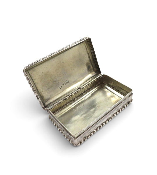 Antique Georgian Sterling Silver Snuff Box 1823