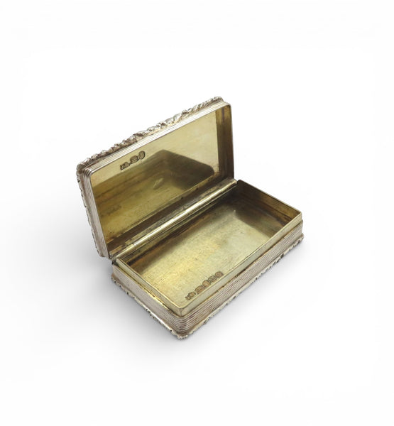 Antique Early Victorian Sterling Silver Snuff Box 1945