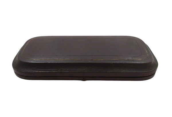 Pair of Antique Georgian Sterling Silver 'Bird' Serving Spoons in Case 1796/1806