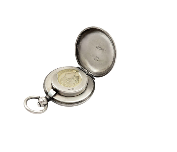 Antique Victorian Sterling Silver Sovereign Case 1900