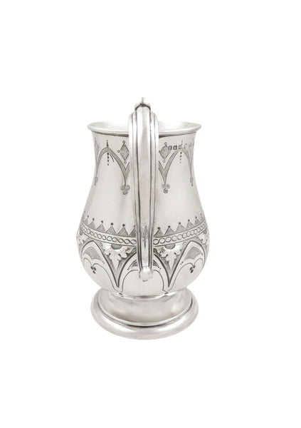 Antique Victorian Sterling Silver Pint Mug / Tankard 1874