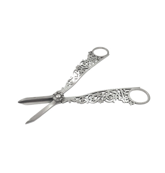 Pair of Antique Edwardian Sterling Silver Grape Shears / Scissors in Case 1903