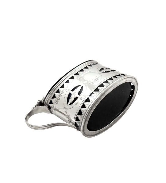 Antique Victorian Sterling Silver Mustard Pot 1882