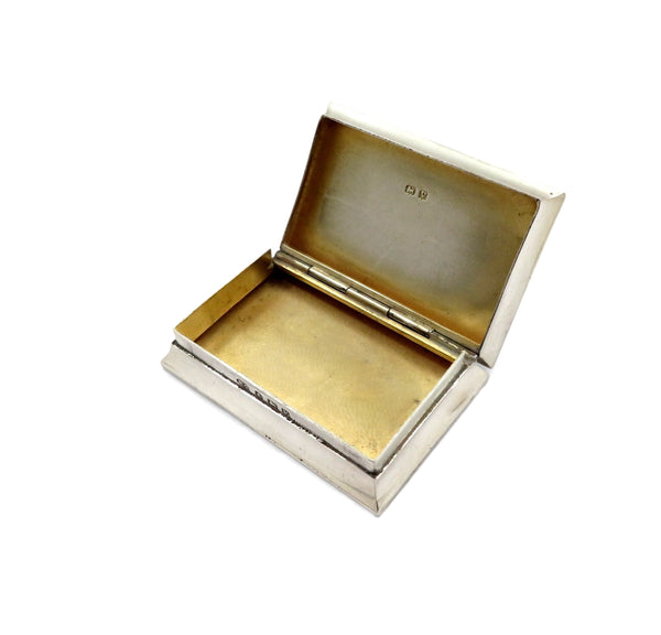 Antique George V Sterling Silver Snuff Box 1920