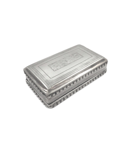 Antique Georgian Sterling Silver Snuff Box 1823
