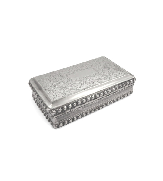 Antique Georgian Sterling Silver Snuff Box 1823