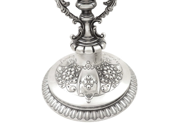 Antique Edwardian Sterling Silver 13" Cup and Cover 1903