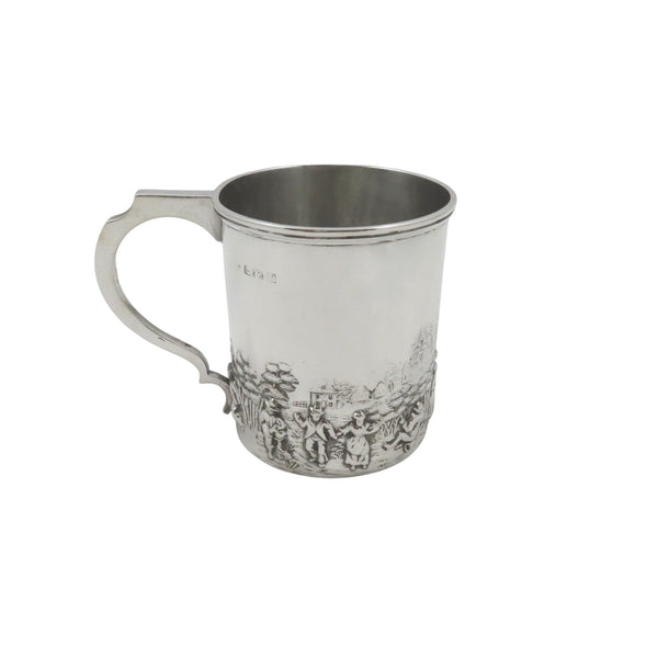 Antique George V Sterling Silver Christening Tankard / Mug 1916