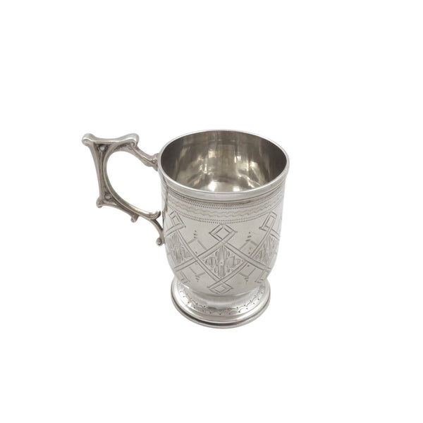 Antique Victorian Sterling Silver Christening Mug /Cup 1870