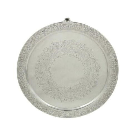 Antique Victorian Sterling Silver 8" Tray / Salver 1885