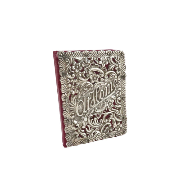 Antique Edwardian Sterling Silver 'At Home' Book 1901