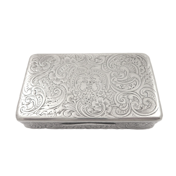 Antique Georgian Sterling Silver 'Birds' Snuff Box 1835