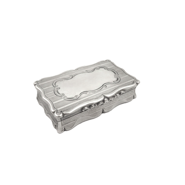 Antique Victorian Sterling Silver Snuff Box 1855
