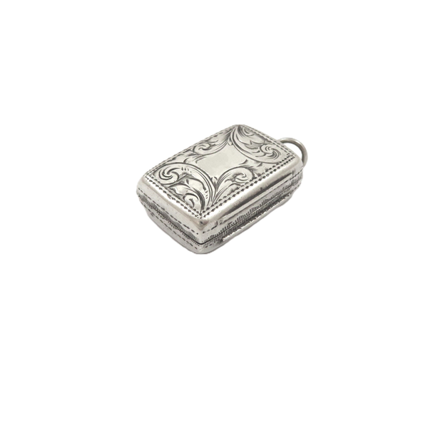 Antique Victorian Sterling Silver Vinaigrette 1855