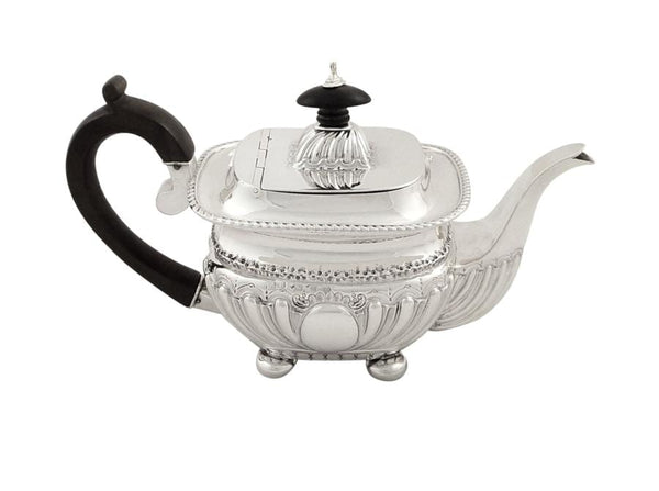 Antique Victorian Sterling Silver 3 Piece Teaset 1888