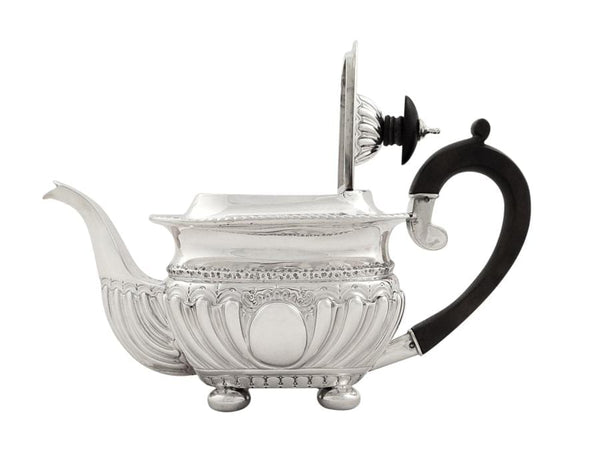 Antique Victorian Sterling Silver 3 Piece Teaset 1888