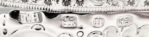 Antique Victorian Sterling Silver 3 Piece Teaset 1888