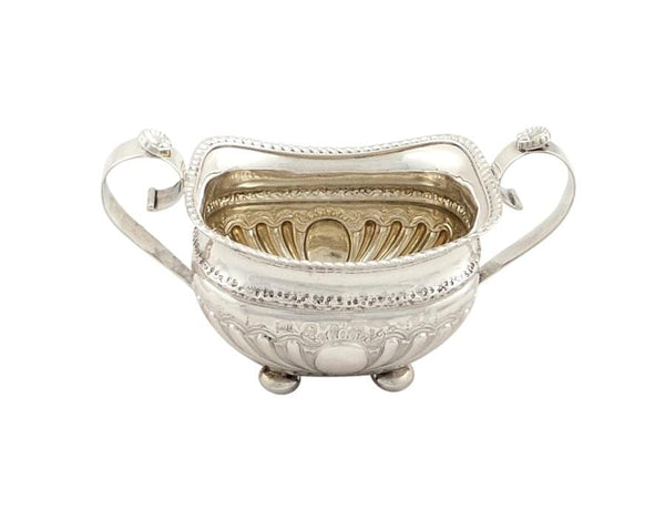 Antique Victorian Sterling Silver 3 Piece Teaset 1888