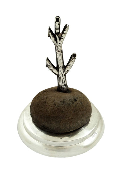 Antique Sterling Silver Ring Tree / Pin Cushion Stand 1912