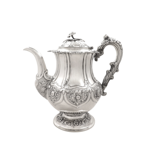 Antique Georgian Sterling Silver Coffee Pot 1825