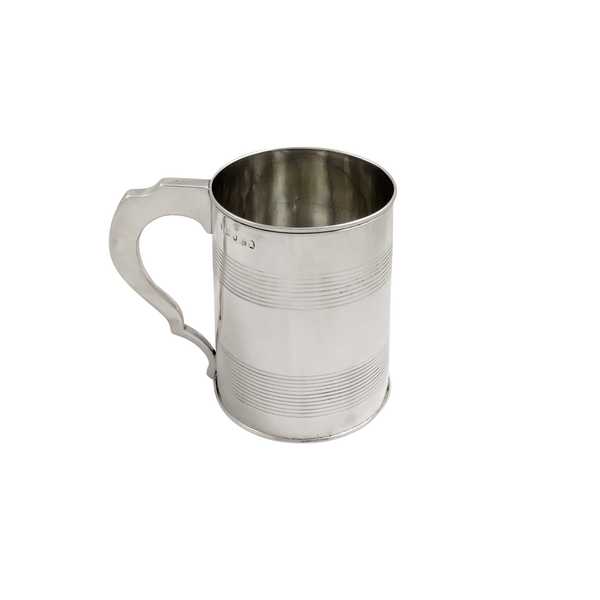 Antique Georgian Sterling Silver Tankard / Mug 1805