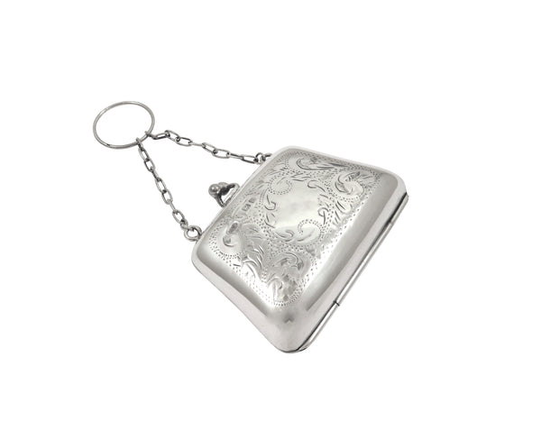 Antique Sterling Silver Purse 1918