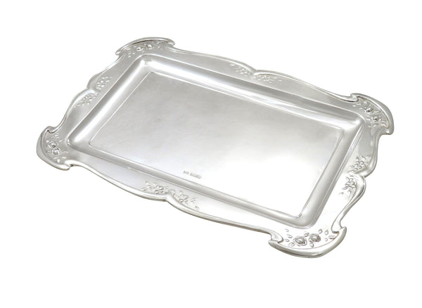 Antique George V Sterling Silver 12" Dressing Tray 1918