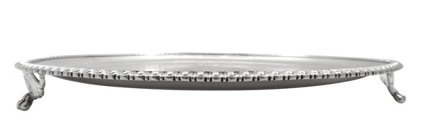 Antique Victorian Sterling Silver 8" Tray / Salver 1866