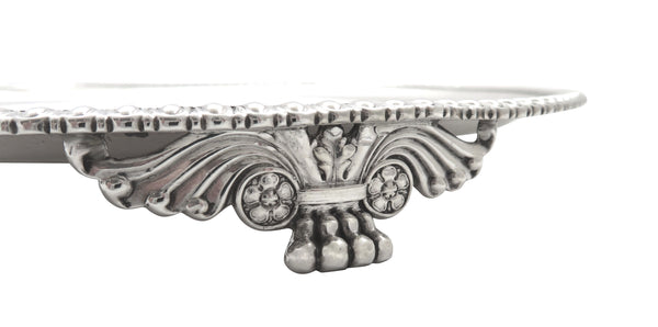 Antique Victorian Sterling Silver 8" Tray / Salver 1866