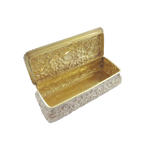 Antique Victorian Sterling Silver Trinket Box 1895