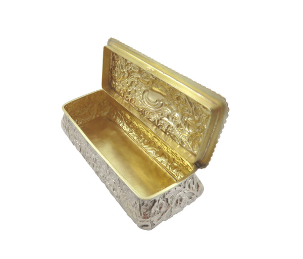 Antique Victorian Sterling Silver Trinket Box 1895