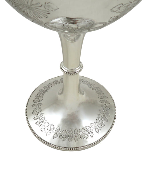 Huge Antique Victorian Sterling Silver 12 1/2" Wine Goblet / Presentation Cup 1897