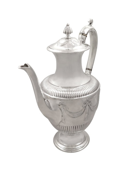 Antique Victorian Sterling Silver Coffee Pot 1881